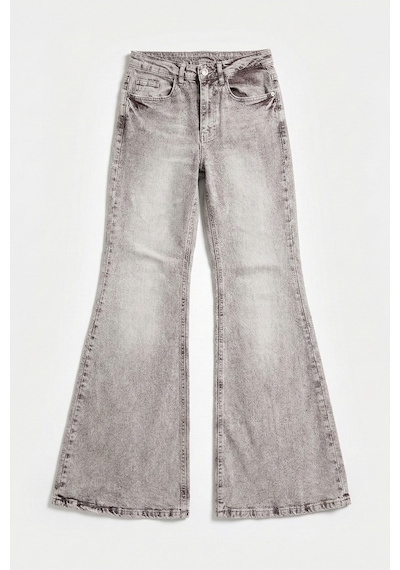 Itsbasic Kadın Taş Kot Rengi 4s6-158 Mry Flare Fit Komfort Kumaş İç Boy 83cm Denim Jean