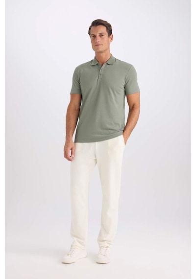 DeFacto Slim Fit Dar Kesim Polo Yaka Kısa Kollu Pamuklu Modal Karışımlı Basic Düz Tişört M6609AZ25SPGN460