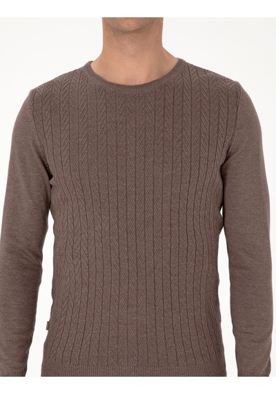 Pierre Cardin Erkek Vizon Kazak /triko 50315717-vr052 Vizon