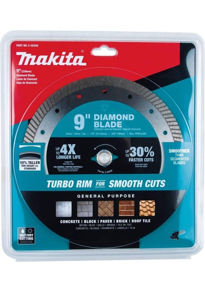 Makita E-02559 9" Elmas Bıçak, Turbo, Genel Amaçlı