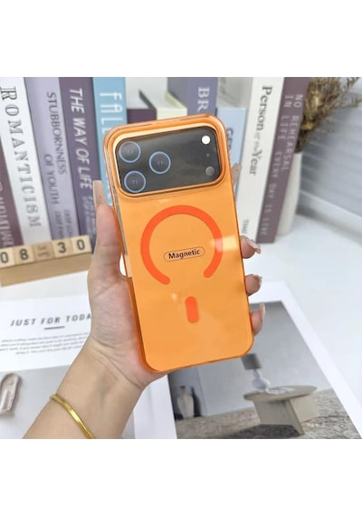 Bikapak Magslım Apple Uyumlu iPhone 17 Pro Turuncu Kapak
