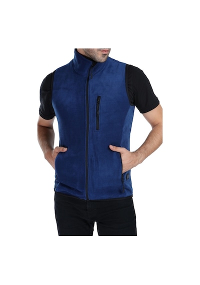 Ghassy Co. Erkek Çok Cepli Koyu Haki Polar Yelek 538711625
