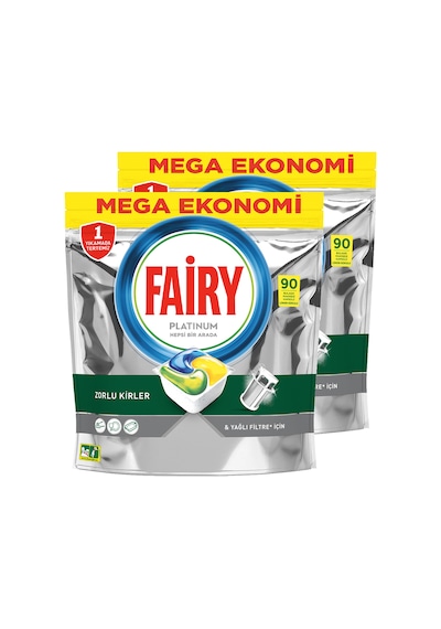 Fairy Platinum Limon Kokulu Bulaşık Makinesi Deterjanı 2 x 90 Tablet