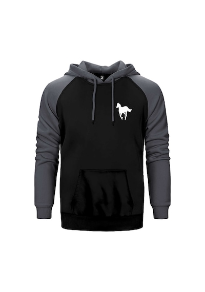 Deftones White Pony Logo Gri Renk Reglan Kol Kapşonlu Sweatshirt Gri