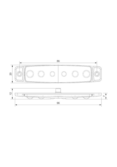 12v 6 Led Turuncu Parmak Lamba Su Geçirmez İnce Dizayn Side Marker
