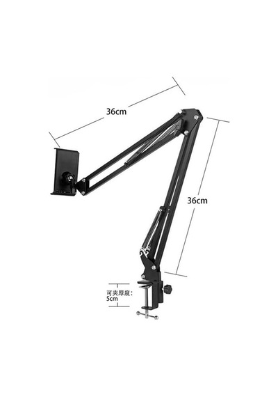 Tr Blt-50 Masa Tipi Akrobat Mikrofon Standı - 360 Dönebilir Ayarlanabilir Kol, Metal Masa Kelepçesi Ve 3/8''-5/8''