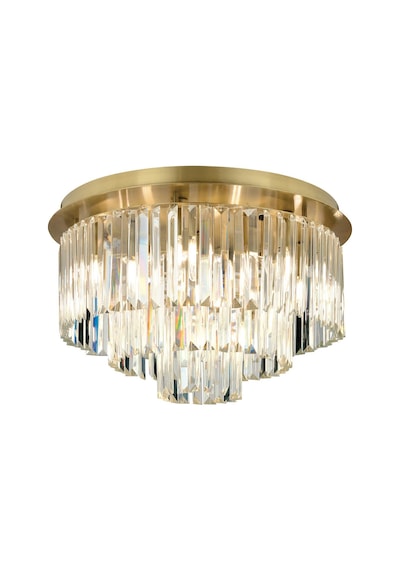 Nilüfer Yuvarlak Eskitme Kristalli Taşlı Modern Tasarım Kristal Salon Avize