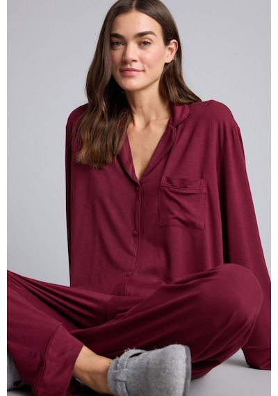Defacto Regular Fıt Uzun Kollu 2li Takım H0446ax26spbr115 Bordo-br115