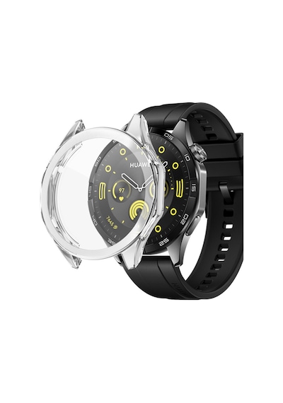 Huawei Watch Gt4 46mm Uyumlu Kasa Ekran Koruyucu 360 Tam Koruma Kılıf Kapak Şeffaf