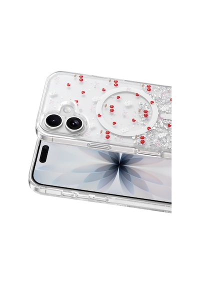 Onegif Apple Uyumlu iPhone 17 Misk Simli Magsafe Kapak - Desen 5