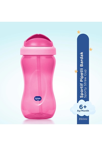 761 Wee Baby Pipetli Bardak Pembe 350 Ml 5 Adet Çok Renkli