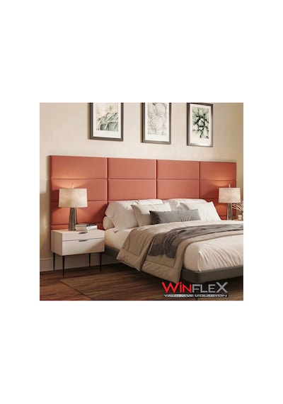 Winflex 25x50cm Dikdörtgen Kumaş Kaplı Akustik Panel- 1 Adet Somon