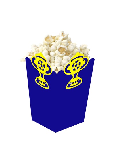 3d Sarı Lacivert Taraftar Temalı Popcorn Mısır Kutusu 8 Li Paket