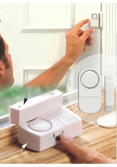 Pilli Kapı Pencere Mini Alarm Yüksek Sesli Alarm