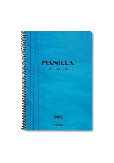 41100/1 Manila Notebook Yumuşak Kapak, 1.hamur Kağıt Spiralli, Mavi 103 Ivory
