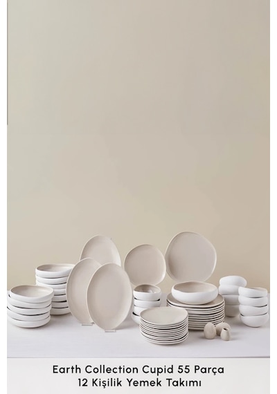 Karaca  Earth Collection Cupid 55 Parça 12 Kişilik Yemek Takımı