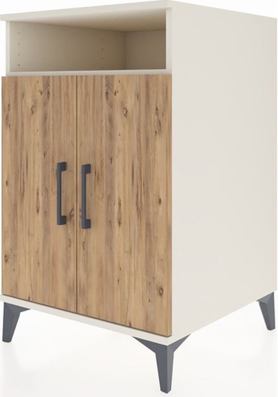 Kronos Komodin 3 Raflı 2 Kapaklı 60x59x96 Aytaşı-çam Aytaşı