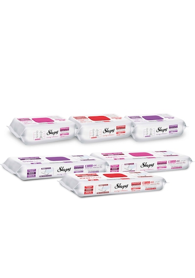 Sleepy Easy Clean Çiçek Serisi 3x100 Yüzey & 3x20 Yer Temizlik Havlusu&Mendili Karma Paket
