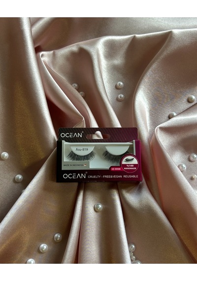 Ocean Asu 819 5d Mink Doğal Görünümlü Şerit Takma Kirpik Tekrar Kullanılabilir Vegan