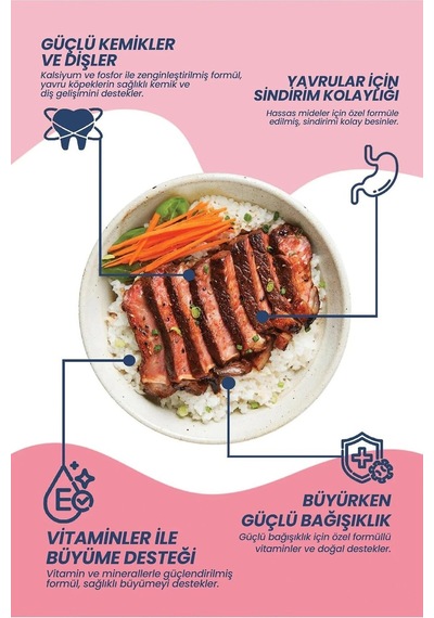 Kuzu Etli Süper Premium Yavru Köpek Maması 3kg Hipoalerjenik Düşük Tahıllı Yüksek Proteinli