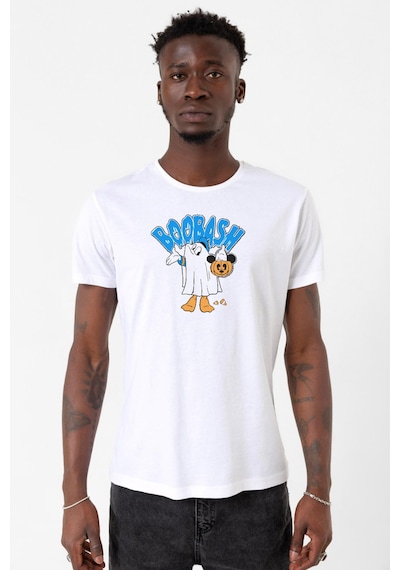 Donal Boobash Halloween Beyaz Erkek Bisikletyaka Tshirt 001