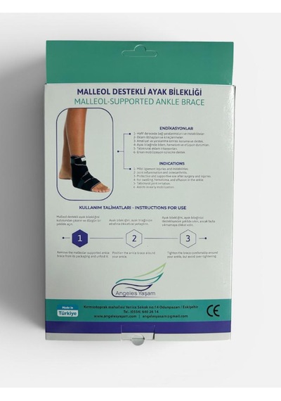 Angeles Yaşam Ayak Bilekliği Malleol Destekli Siyah