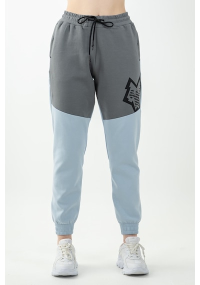 Maraton Sportswear Comfort Kadın Dönüşlü Paça Basic Sislimavi Pantolon 22028-sislimavi Açık Mavi