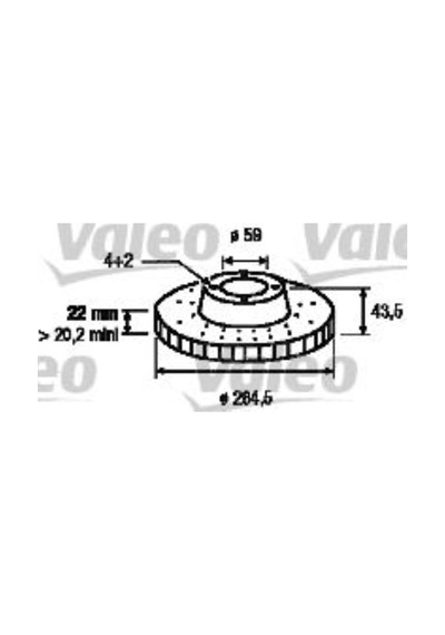 VALEO 186266 Fren Diski Ön Linea 07- Doblo 06- Marea 96- Bravo Idea 04- Stilo 01- Havalı 284Mm