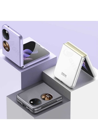 Huawei P50 Pocket Kılıf Pazarplus Sert Kıpta Kılıf Lila