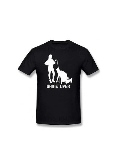 Startmore Siyah Oyun Bitti Gelin Damat Bekarlığa Veda Partisi Komik Tshirt Cam Siyah