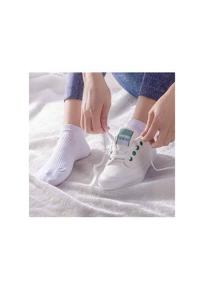 Worthy Socks 5'li Kadın Fitilli Kısa Beyaz Patik Çorap