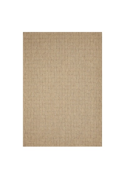 Düz Bej Kareli Hasır Dokuma Modern Halı - L667kabo Kahve