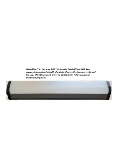 Pc Led Etanş Armatür 20w 3000lm 3000-4000-6500k