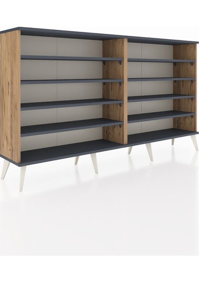 Arges Konsol 8 Raflı 176x30x99 Çam-antrasit Çam-antrasit Arges Konsol 8 Raflı 176x30x99 Çam-antrasit Çam-antrasit