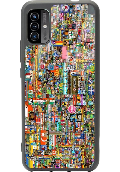 P13 Blue Max Pro Lite 2022 R/place Hatıra Tasarımlı Glossy Telefon Kılıfı Çok Renkli