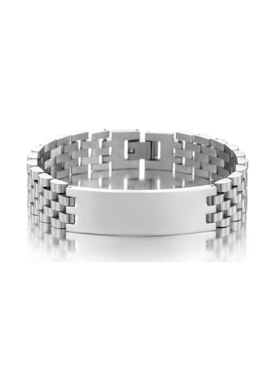 Chavin 316 L Silver Geniş Künye Çelik Erkek Bileklik Eb83by Gri