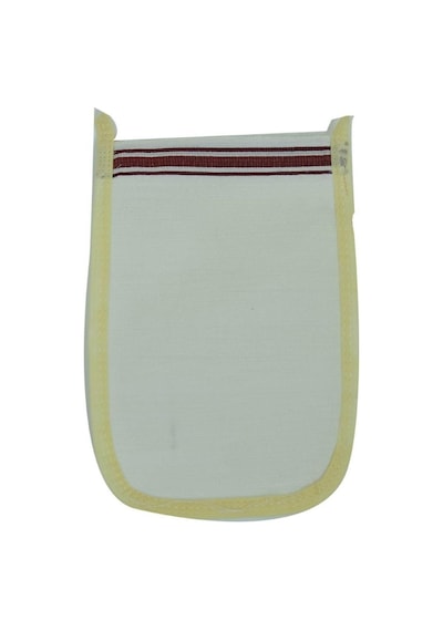 Doğal İpek Sırt Ve Vücut Masaj Kesesi Beyaz Renkli 16Cm x25Cm