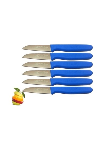 Sürbisa 6 Adet Mavi 61007 Meyvae Bıçağı Boy 7.5 CM