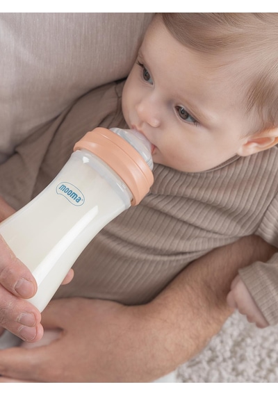 Mooma Biberon 250 Ml 6-18 Ay Orta Akış - Pembe Standart