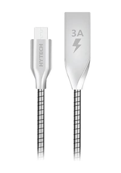 Hytech Hy-X120 1M 3A M.Silver MicroUSB Data+Şarj
