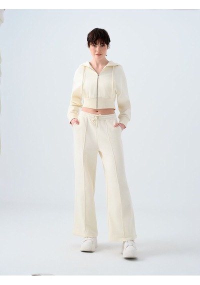 LOFT Straight Fit Kadın Eşofman Altı Ekru