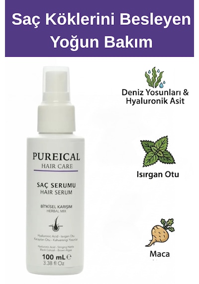 Pureical Bitkisel Saç Serumu 100 ML