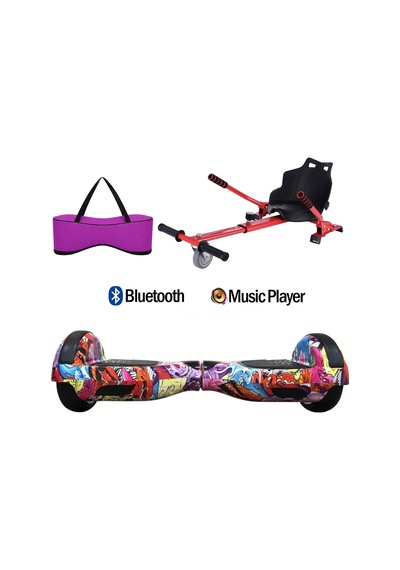 Citymate Elektrikli Kaykay Hoverboard Akıllı Denge 6.5 Inch + Hoverkart + Çanta Extrem4 Paket D16