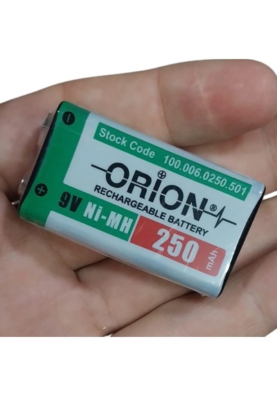 Orion 9v 250mah Ni-mh Şarj Edilebilir Pil