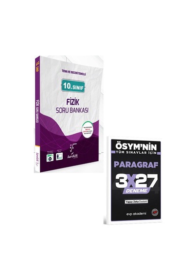 Karekök 2027 10. Sınıf Fizik Soru Bankası+evp Akademi 3x27 Paragraf Deneme