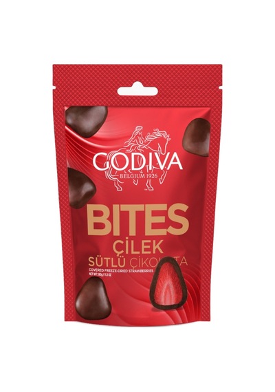 2 Adet Godiva Freeze Dried Sütlü Çikolata Kaplı Çilek Draje 80 G