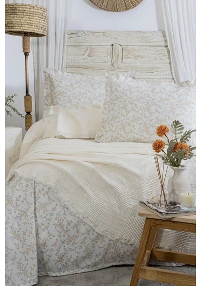 Şaheser Home Collection Müslin Yatak Örtüsü Çift Kişilik Pamela Renkli