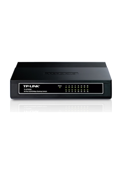 TP-Link Tl Sf1016D 16 Port 10/100 Mini Plastic Switch