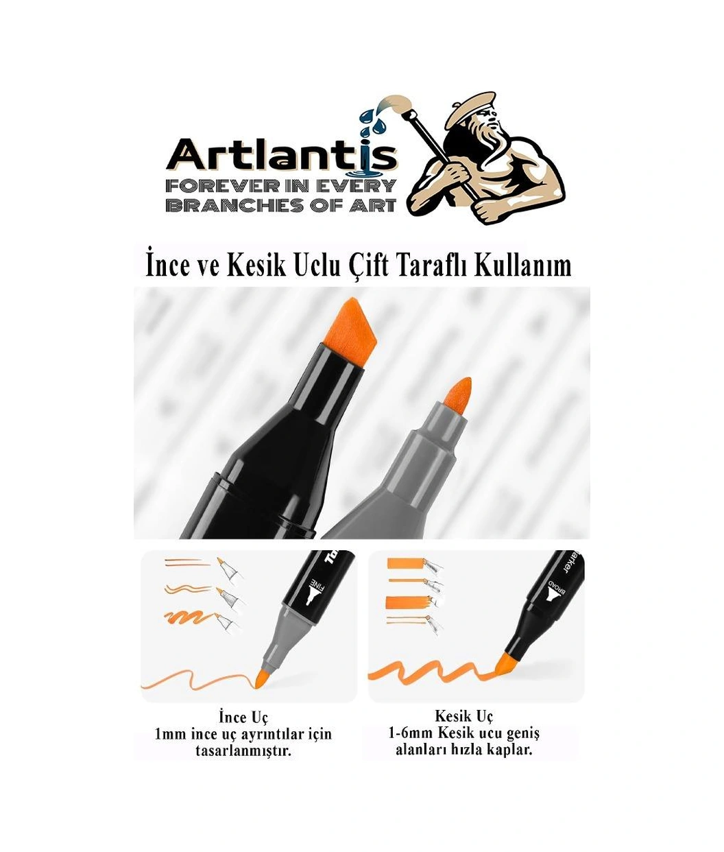 48 Adet Çift Taraflı Marker Kalem Çantalı 1 Paket 48 Renk Touch Markör Aşk İle Boya Mandala Büyüklere Boyama Kitabı Çok Renkli