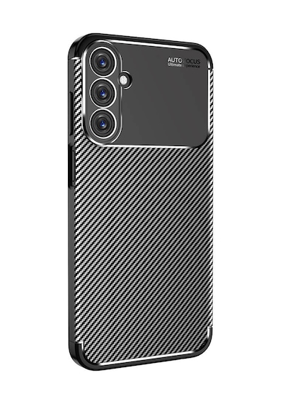 Samsung Galaxy Uyumlu A15 Kilif Karbon Tasarim Negro Silikon Kapak